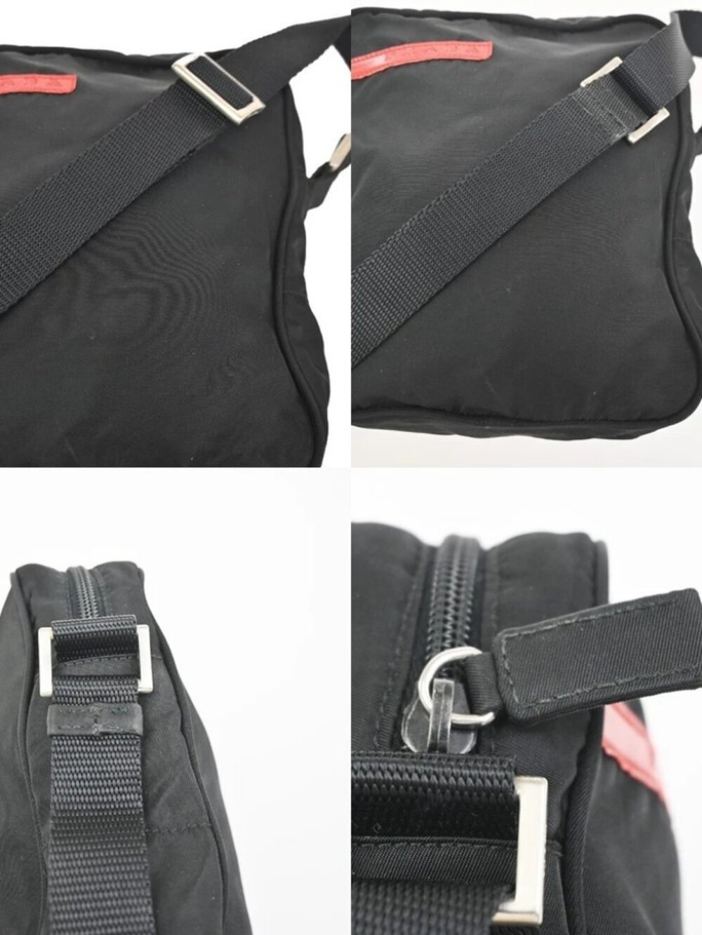 PRADA Sport Line Shoulder Crossbody Bag Nylon Leather Canvas Black SHW 07KD090 - Picture 8 of 14